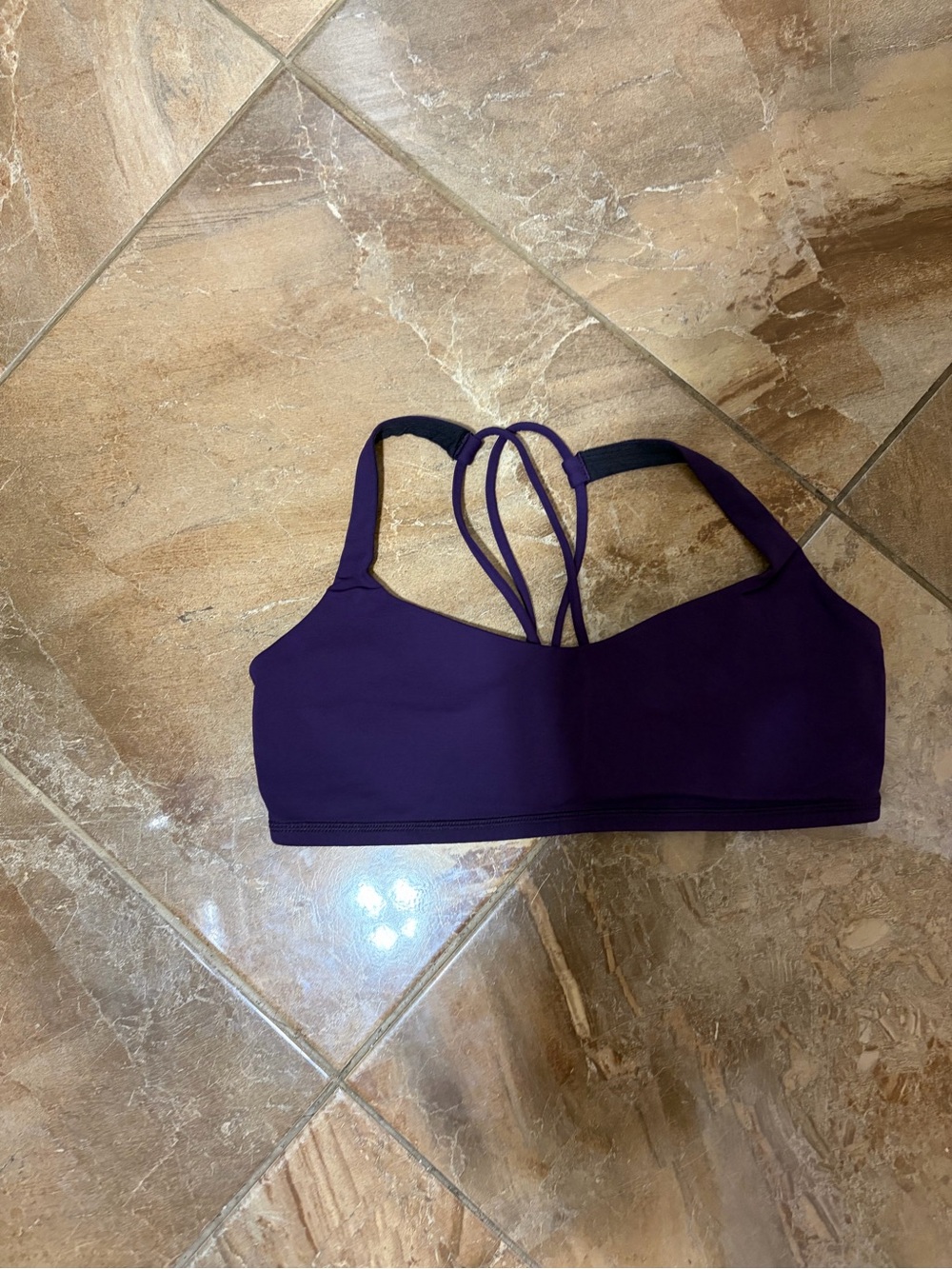 lululemon athletica Deep Purple Strappy Sports Bra